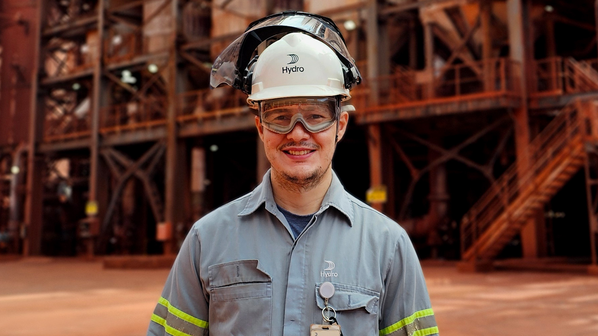 a man wearing a hard hat
