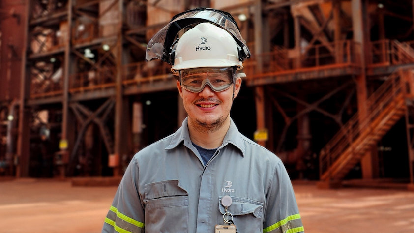 a man wearing a hard hat