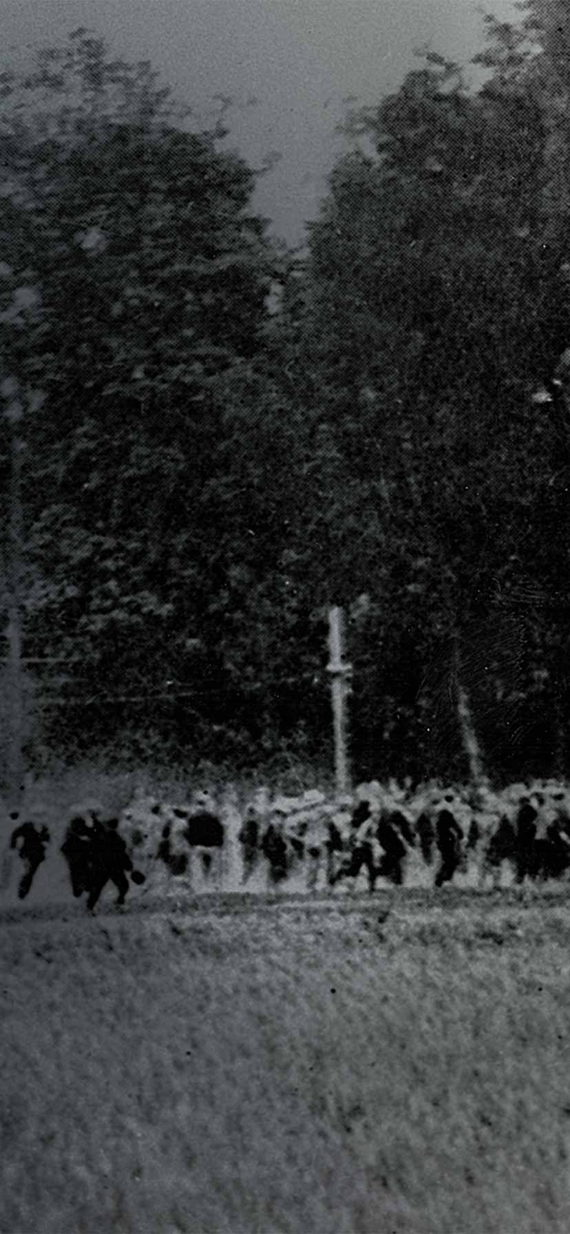 Employees at the factory gates